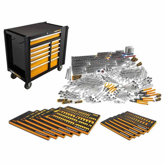 MEGAMODMRO 614-Piece Master Technician Set with Custom Trays and Storage