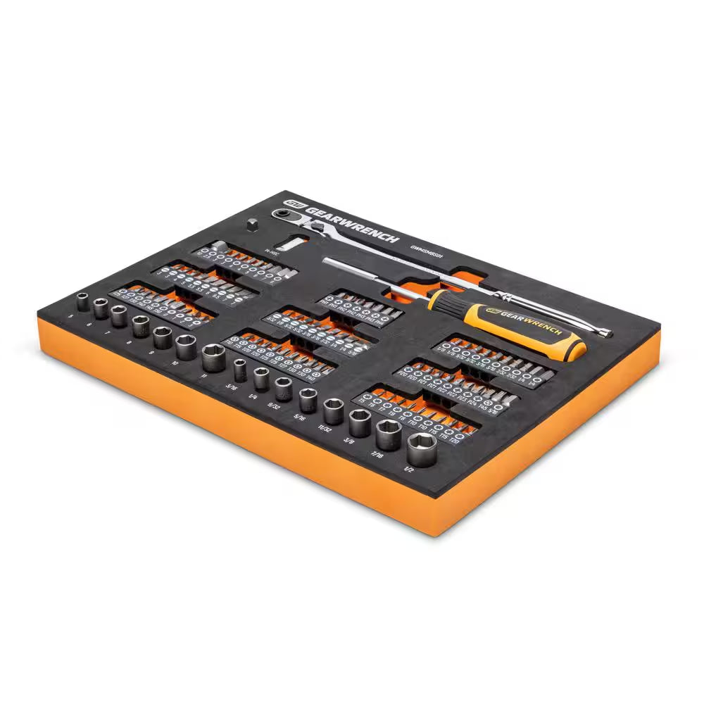 1/4 In. Drive Micro Bits Mechanics Tool Set in Foam Storage Tray (105-Piece)